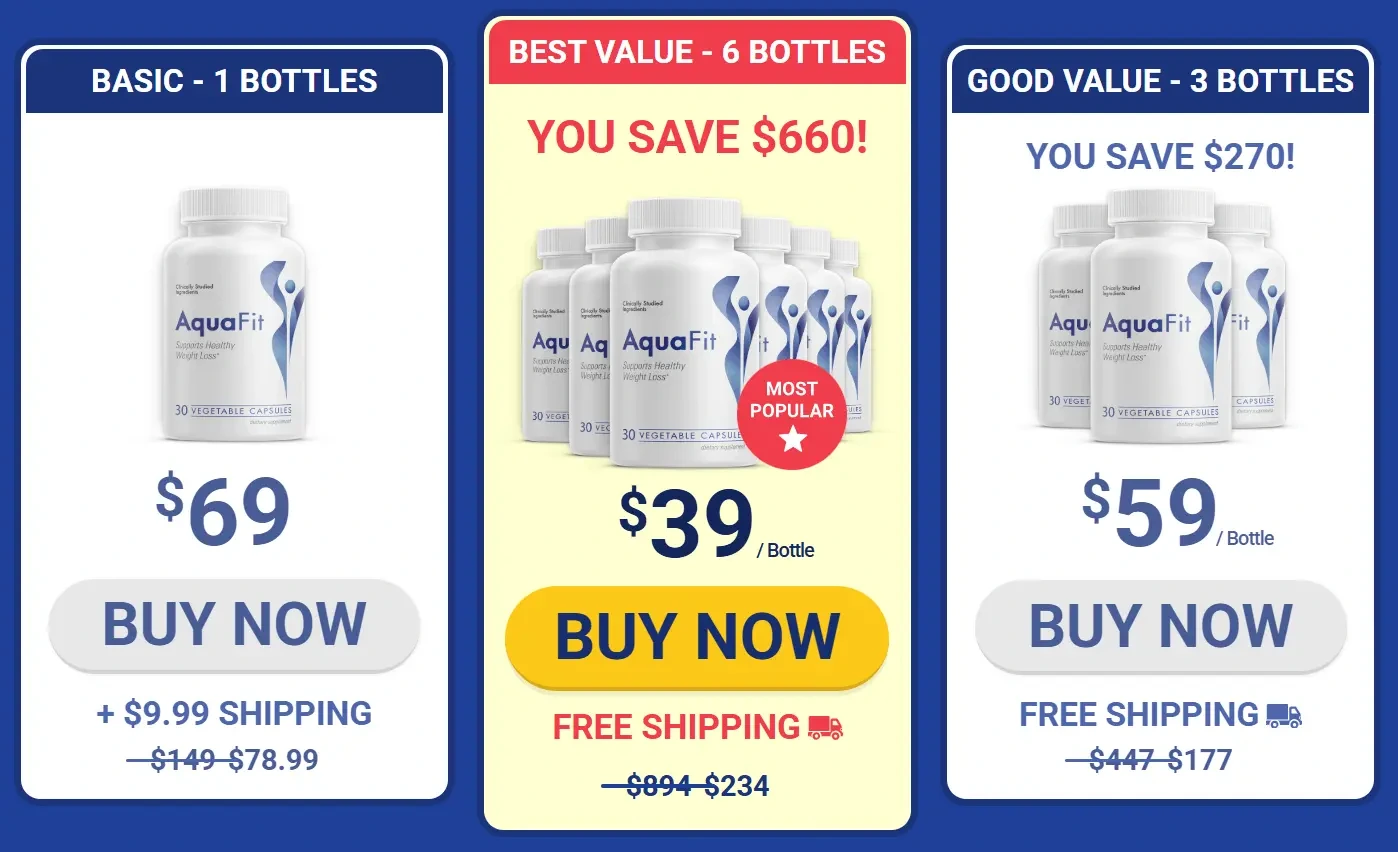 AquaFit secure checkout with limited-time special pricing